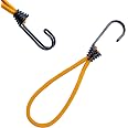 Lot De 10 Tendeurs Élastiques Courts Double Crochet 130mm Noir - Pour Bâches, Tentes, Bateaux