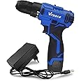VTOOLS 16.8V Cordless Drill Driver with 1500mAh Battery, 30-Min Fast Charger, 10mm Keyless Chuck, 24 NM Max Torque, Compact Power Tool for Wood and Metal.