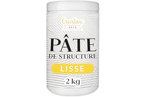 Creative Deco Modeling Paste Pâte de Structure Lisse 2kg | Pâte à Relief pour Peinture Acrylique | Modelling Paste | Pâte Texturée | Pate Structure | Modelage Effet 3D et Texture Art