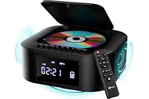 KLIM Boombox E1 Bärbar CD-Spelare + Bass Boost med Subwoofer + FM-Radio och Uppladdningsbart Batteri