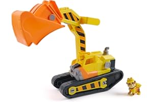 Rubble & Crew, Bulldozer di Rubble, con Attrezzi Rimovibili, Veicolo Giocattolo con Personaggio, Giocattoli di Paw Patrol per Bambini e Bambine, 3+ Anni
