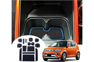 GAFAT Suzuki Ignis 2017-2024 2025 Non-Slip Mats, Rubber Mats for Car Centre Console Armrest, Drink Holder, Door Slots, Suzuki Ignis Accessories (Blue)