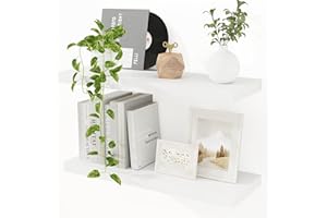 ‎FEIHORRM Feihorrm Wandregal Weiß, 60cm Wandboard 2er Set, 23,5cm Tiefe Schweberegal aus MDF Holz, Regal Wand, Regalbrett für Küche, Arbeitszimmer, Badezimmer, Schlafzimmer und Wohnzimmer