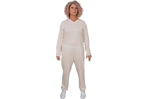 FERRUCCI COMFORT Pigiama Sanitario con Zip Posteriore Manica Lunga in Cotone da Donna - 9012
