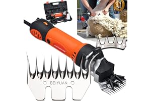 HEWXWX Tondeuse éLectrique pour Moutons -1200W 220V 6 Vitesses, (pour Novice/Qualifié), pour La Laine De Fourrure chez Les Moutons, ChèVres, Autres Animaux D'éLevage De Ferme,9（Bend）