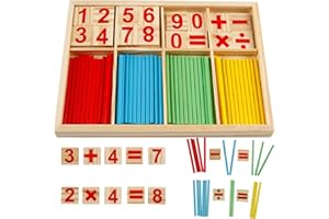 Victse Montessori Mathematik Spielzeug, Mathe Spielzeug Rechenstäbchen, Holz Mathematisches Spielzeug, Pädagogisches Mathe-Spielzeug für die frühe Motorik Entwicklung Ausbildung Ihres Kindes
