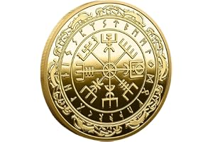 Zghhc 1 st nordiska viking Mjolnir mynt Tors hammare mynt nordisk (vegvisir mynt (viking kompass)