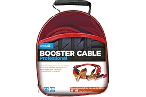 Simply SP200 Professional Jump Booster Cable - Recommended for cars up to 2000cc - 200AMPs - 2.5 Metres(Packaging May Vary), 2.5 Metre