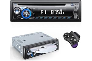 Chismos 9V-24V Car Stereo Radio Bluetooth with CD DVD Player,1DIN RDS/FM/AM Car Radio Bluetooth Handsfree 7 Colors MP3 Player with 2 USB/SD/AUX(Multi-coloured)