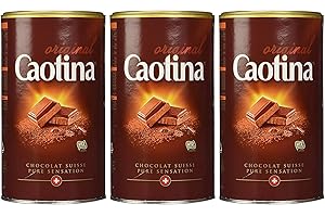 Caotina originale, Poudre de Cacao avec du Chocolat Suisse, Chocolat Chaud, Lot de 3, 3 x 500g