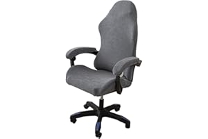 LIFEDX Rozciągliwe pokrowce na krzesła gamingowe, ergonomiczne pokrowce na krzesło komputerowe z 1 parą pokrowców na podłokietniki, zdejmowane, do komputera, na fotel biurowy, nie na krzesło,