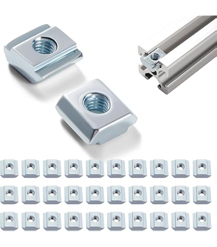 Dadi A Testa Martello M3 - 100 Pezzi In Acciaio Nichelato Per Profili Alluminio E Fai Da Te - Foto 5