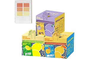Clear Sticky Notes - 105 Sheets 3 Pack, Translucent Glitter Annotation Tabs