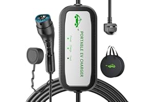 EVJUICION EV Charger 3 Pin Plug 6M, 10A Electric Car Charger Plug & Play, 2.3kW Type 2 Charging Cable 3 Pin IP67/IP54, for Type 2 EVs&PHEVs