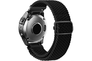 TUCOMO Nylonowa pleciona bransoletka do Garmin Fenix 7S/ Fenix 6S/ Fenix 5S/ Descent Mk2S, Quick Fit, 20 mm, rozciągliwy, elastyczny pasek do zegarka Garmin epix Pro 42 mm, dla mężczyzn i kobiet