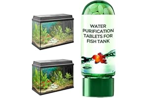 GENERIC Puissante Tablette de Purification de l'eau d'aquarium, Tablette clarificatrice d'eau Douce pour Aquarium, tablettes de Purification d'eau Portable pour Le Bronzage des Poissons, élimine Les