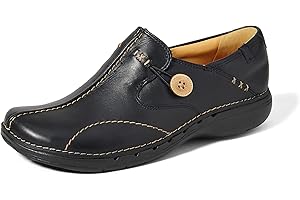 Clarks Un Loop Leather Shoe 3.5 Black Leather
