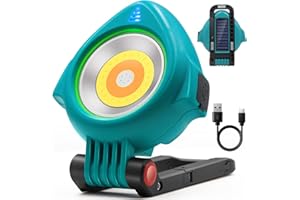 ‎SYLSTAR SYLSTAR Arbeitsleuchte Akku mit Solar, Superheller 750LM LED Strahler COB Werkstatattlampe Wiederaufladbare und Taschenlampe, 7 Lichtmodi&Powerbank, Inspektionsleuchten mit Magnetfuß und Haken
