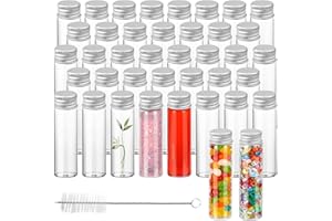 GKZB Tubos de Ensayo Transparente Tubos de Prueba Tubos de Ensayo Mini Botellas de Vidrio 20ML para jarrón de flores, cuentas, caramelos, perlas de cristal, laboratorio