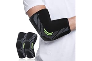 DGUSO 2 Pezzi Gomitiera Per Epicondilite Tutore Gomito Epicondilite Traspirante E Confortevole Gomitiere Palestra Tutore Epicondilite Anti Scivolo Gomitiere Pallavolo Epicondilite E Tendinite Taglia M