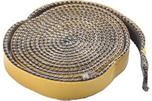 Glasfiber svart platt spisrep 18 mm bred 3 mm tjock tätningstejp i glas för eldstäder, träbrännare och ugnsdörrar hög temperaturbeständig 2,5 m rulle