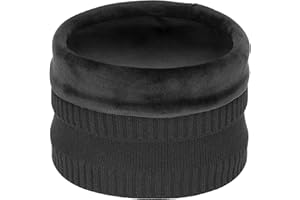 Oscenny Snoods for Men Women Soft Lined Double-Layer Knitted Snood Scarf Thicken Windproof for Winter Cold Weather Skiing Cycling Motorcycle