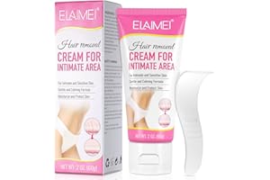 Tiuedu Hair Removal Cream, Intimate Painless Hair Remover for Sensitive Skin, Gentle Formula Intimate Hair Removal Cream for Pubic, Bikini, Face and Body, 20.0 gram