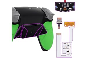 eXtremeRate Goma Grip Programable RISE4 V3 Remap Kit para ps5 Mando Modelo BDM-030/040/050 Actualización Board&Carcasa Trasera&4 Palancas Botones para ps5 Control-NO Incluye Mando(Verde)