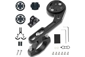 Wenbones Support de Vélo GPS Edge Extended Out, Support Intégré pour Ordinateur Vélo Course Alliage Aluminium À l'avant Support de Guidon Compatible avec Garmin Edge, Wahoo, Bryton, caméra et Lampe