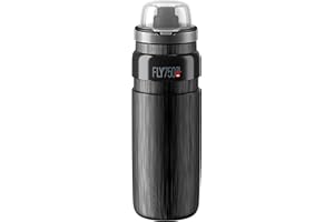 ELITE Fly MTB Water Bottle Black – Ultra Lightweight Mountain Bike Cycling Bottle with Dust Cap – 750ml – For Trail Riding, XC & Enduro