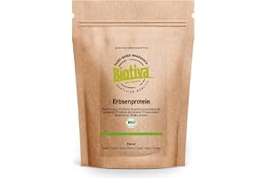 Biotiva Arvetproteinpulver biologiskt 1 kg – 83% proteininnehåll – 100% arvproteinisolering – Högsta biokvalitet – fri från g