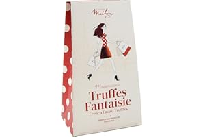 Chocolat Mathez - Truffes aux pépites de chocolat bio 100g - Mademoiselle Chocolat - Étui en carton et sachet fraîcheur recyclables - Idée cadeau