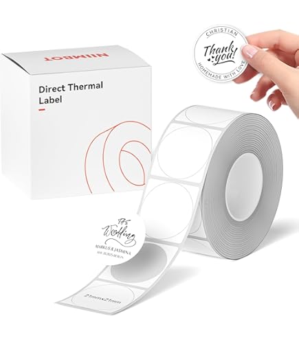 3 Rotoli Etichette NIIMBOT Per Stampanti B1/B21/B3S - Dimensioni 40x30mm, 230 Pezzi/Rotolo, Bianche - Foto 4