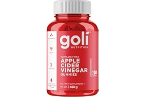 Goli Nutrition, Apple Cider Vinegar Gummies (Gommes au Vinaigre de Cidre), 500mg, 120 Gommes végétaliennes, Sans Gélatine, Testé en Laboratoire, Sans Gluten, Végétarien, Sans Soja, Sans OGM