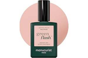Manucurist Vernis Semi Permanent Green Flash™ Pastel Pale Rose - Gel Ongle Naturel - Vernis Gel UV Semi Permanent - Gel Polish Ingrédients Bio - Gel Polish Vernis - Manucure Professionnelle Femme