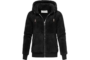 REPUBLIX Damen Teddy Sweatjacke Plüsch Hoodie Pullover Zipper Jacke RD-015