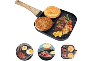 Gohytal Padella per Pancake, Colazione Padella per Frittata, Padella per Frittata in Alluminio, Pentola Pancakes Induzione, Antiaderente Padella, per Colazione Frittata,Induzione Compatibile