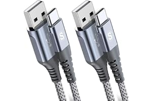 SWEGUARD 2m 2 szt. Kabel USB C, nylonowy kabel ładujący USB typu C, do Samsung Galaxy S10 S9 S8 Plus, Note10, Note9, M31, M20, A20e, A71, A51, A50, A40, A10e, A7, Mi9, Mi8, Redmi 8 Pro, LG.G7