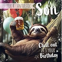 Noel Tatt Son-in-Law Birthday Card - Conteporary Birthday Beers Design