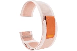 Gydom 22mm Bracelets de Montre en Tissu Nylon Remplacement Réglable Bracelets de Montre Respirant Bracelets Montre Sport Intelligent pour Hommes Femmes Compatible avec Montre IDW13 IDW1,Rosa