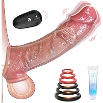 Guaina Pene Vibratore Sex Toys per Uomini - Dildo Realistico Uomo ...
