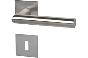 Alpertec 32846003 Piato-R eckig Edestahlfarbig für Zimmertüren Drückergarnitur Türdrücker Türbeschläge Neu