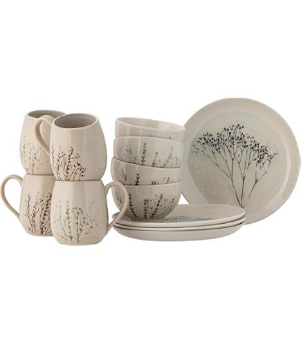 Assiette Creuse Bea Bloomingville - Céramique Naturelle 21 Cm - Crème - Lave-vaisselle Et Micro-ondes