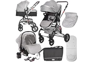 Lorelli Poussette combinée trio 3 en 1 avec siège auto 0m+ ALBA SET