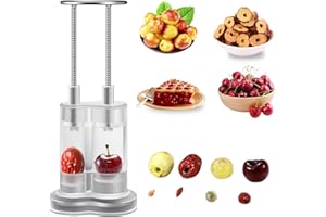 JasCherry Acier Inoxydable Dénoyauteur à Cerises et à Prunes, Dénoyauteur Mirabelle Utilisation Rapide et Simple, Dénoyauteur de Fruits pour Faire la Cerises Confiture, Gelée,Cuisine
