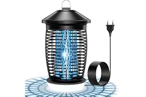 PALONE Lampe Anti Moustique 4500V Tue Mouche Electrique avec UV 20W, Anti Moustique Interieur Exterieur avec LED 9W Câble 1.2m, Élimine Efficacement Insectes Volants et Moustiques,Pour Cuisine Potager