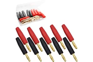 RUNCCI-YUN 10 st 4 mm banankontakter, högtalarkontakt, guldpläterad lödtyp, för multimeter mätkablar, högtalarkabel, RC-Lipo