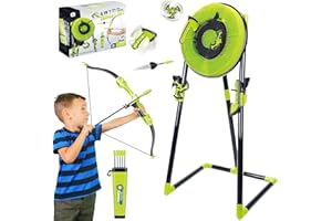 Mostop 4 in 1 Axe Throwing Set,Includes Plastic Axe,Bow & Arrow (Including Quiver),Throwing Star,Dart,Bristle Target,Safe for Indoor and Outdoor Play,Throwing & Shooting Games for Adults and kids