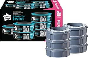 ‎TOMMEE TIPPEE Tommee Tippee Windeleimer Nachfüllkassetten für Twist & Click und Sangenic TEC Windeleimersysteme, 6er Set
