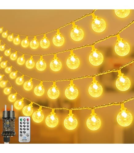 LED Lichterkette 420 LEDs 53m Kaltweiß - IP65 Wasserdicht Mit Fernbedienung